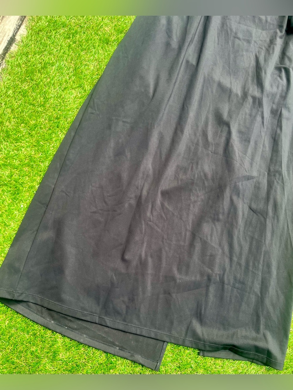 HALARA SoftlyZero Airy Square Neck Ruched Bodycon Black Dress NEW - Picture 10 of 11
